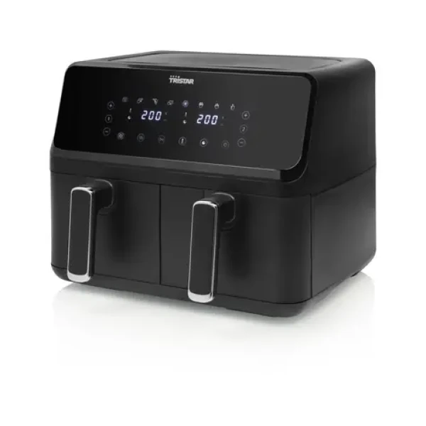 Tristar FR-9026 černá / Dvojitá horkovzdušná fritéza / 2700W / 2x 4l / 80°C - 200°C / 8 programů (FR-9026)