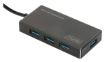 Digitus DA-70240-1 / USB hub / 4 porty / USB 3.0 / hliníkové tělo / napájecí adaptér 5V/2A (DA-70240-1)