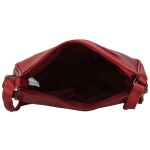 Módní dámská koženková crossbody kabelka Oresta, červená