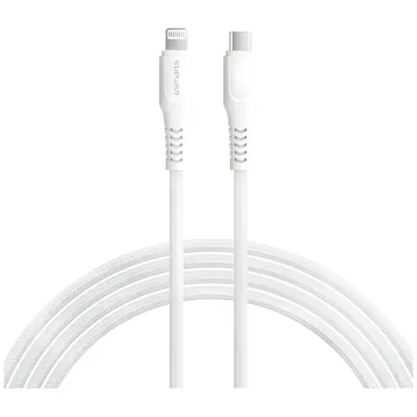 4smarts USB-C - Lightning kabel bílá / Kabel / 30W / PD / 1,5 m / MFi (465592)
