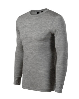 Merino Rise LS triko pánské tmavě šedý melír 3XL