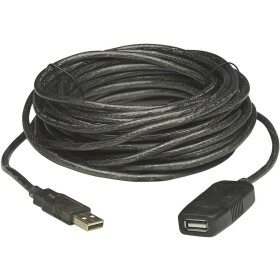 Manhattan USB kabel USB 2.0 USB-A zástrčka, USB-A zásuvka 20.00 m černá 150958