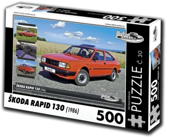 RETRO-AUTA Puzzle č. 30 Škoda Rapid 130 (1986)