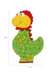 Orange Tree Toys Dřevěné puzzle s čísly - Dinosaurus