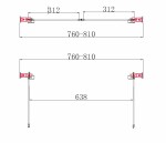H K - Sprchové dveře PURE D2 80 dvoukřídlé 76-81 x 190 PURED280
