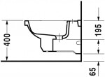 DURAVIT - 1930 Závěsný bidet 360x580 mm, bílá 0266100000