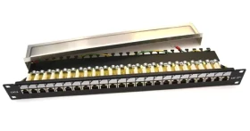 Lexi-net Patch panel 24p FTP černý / Patch panel / Cat6 / 1U / 19" (PATCHP24PHZ6F-EX)