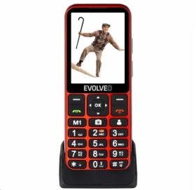 Rozbaleno - EVOLVEO EasyPhone LT + stojánek červená / 2.3" / SOS / microSDHC / rozbaleno (EP-880-LTR.rozbaleno)