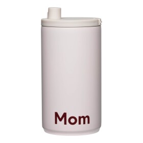 DESIGN LETTERS Cestovní termo hrnek Beige Mom 350 ml, béžová barva, kov, plast