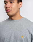 Tričko Carhartt WIP L/S Chase T-Shirt Grey Heather / Gold