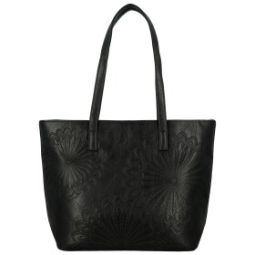 Trendy dámská koženková kabelka na rameno Serafina, černá