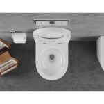MEXEN/S - Lena Závěsná WC mísa Rimless Tornado včetně sedátka s slow, duroplast, bílá lesk 30220200T