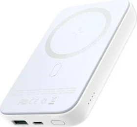 Joyroom JR-W020 bílá / Powerbanka / 10000mAh / 20W / 1x USB-A + 1x USB-C + bezdrátové nabíjení (6941237119698)