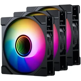 PHANTEKS M25 Gen2 PWM D-RGB 3ks černá / 120mm / Hydraulic Bearing / 35.13 dB @ 2000 RPM / 72.72 CFM / 4-Pin PWM + 3-Pin (PH-F120M25R_G2_DBK01_3P)