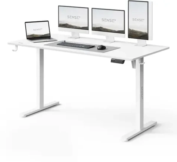 SENSE7 NOJO LIGHT Pracovní stůl bílá / elektricky nastavitelná výška / 140 x 70cm / nosnost 70kg (5902659847973)