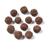 Přírodní rudraksha korálek - ∅ 6 - 8 mm - 1 ks