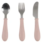 Beaba Dětský příbor 3-dílný Cotton Candy / Dětský příbor / nerezová ocel / 8–36 měsíců (913643BB)