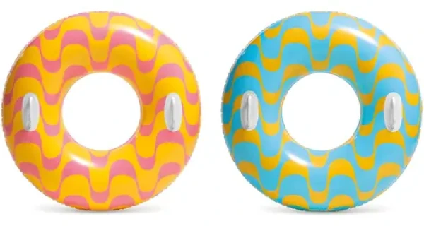 Intex 59256NP Nafukovací kruh Star s úchyty / O 91 cm / nosnost 60 kg / vinyl 0,23 mm / od 9 let (59256NP)