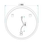 REA - Zrcadlo LED 90cm FFJ90 HOM-04400
