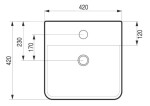 HOPA - Umyvadlo PIENO - nástěnné i na desku 42×42×12 cm OLKLT2177