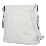 Zajímavá dámská koženková crossbody kabelka Denisa, bílá