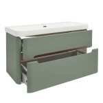 Koupelnová skříňka s umyvadlem SAT Fusion 97,5x53x45 cm eukalyptově zelená mat SATFUSION2100EZMW SATFUSION2100EZMW