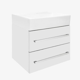 Koupelnová skříňka s umyvadlem SAT Cube Way 60x53x46 cm bílá lesk CUBE46602BISATCWL CUBE46602BISATCWL