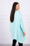 Oversize mikina asymetrickými boky mint UNI