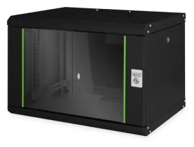 Digitus Unique černá / Nástěnný rack / 7U / 420x600x450 mm / skleněné dveře / IP20 (DN-19 07-U-SW)