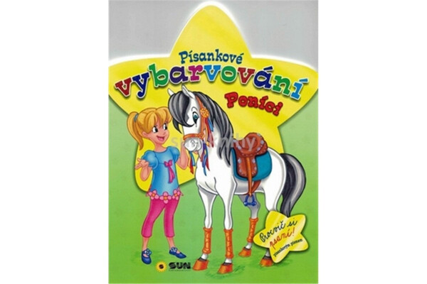 Písankové vybarvování Poníci zelené