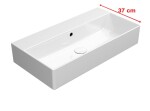 GSI - KUBE X keramické umyvadlo 70x37cm, bez otvoru, bílá ExtraGlaze 9455011