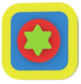 Moje první puzzle - Tvary čtverec/hvězda žlutá