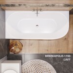 Aquatek - Volně stojící akrylátová vana MINNEAPOLIS 170x75 varianta levá MINNEAPOLIS -13