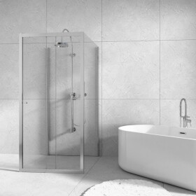 H K - Třístěnný sprchový kout Flexi U3 90x100x90 L/P varianta včetně sprchové vaničky z litého mramoru SE-FLEXIU38010090/THOR-10090