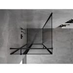 MEXEN/S - Mist T sprchový kout dveře křídlové levá 80 x 80, černý okraj, černá 8A4T-080-080-70-70-L