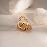 ELENYS Valora Lapis – pozlacený prsten 18K žluté zlato Velikost: Nastavitelná (52-58 mm)