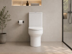 CERANO - WC kombi Vereto, Rimless - bezokrajové splachování + PP sedátko - spodní/zadní odpad - bílá lesklá - 80,5x37,5 CER-667757