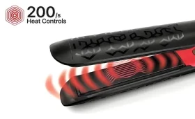 Valera Swiss'X Pulscare černo-červená / Žehlička na vlasy / keramické destičky / iontová / 120-230 °C (101.20/I)