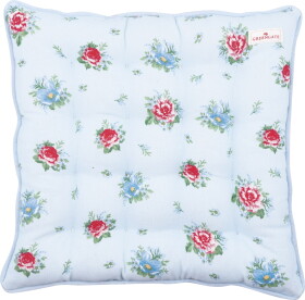 GREEN GATE Sedák na židli Alivia Pale Blue 40 × 40 cm, modrá barva, textil