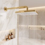 REA - Obdélníková dešťová sprcha JS-032 Gold REA-P0395