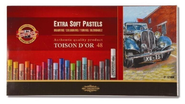 Koh-i-noor křídy (pastely) prašné umělcké extra soft Toison D´or souprava 48 ks