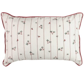 Strömshaga Povlak na polštář Gerd White/Red 40 × 60 cm, krémová barva, textil