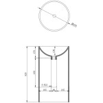 MEXEN - Ajax-01 Volně stojící umyvadlo z litého mramoru 45 x 45, bílá mat 26504500