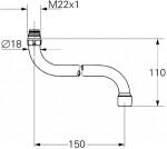 GROHE - Náhradní díly Ramínko pro kuchyňskou nástěnnou baterii, chrom 13052000