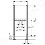 GEBERIT Duofix pro sprchu vanu, 111.740.00.1