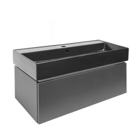 Koupelnová skříňka s umyvadlem SAT Feel 100x30x46 cm antracit mat SATFEEL100ANTU3 SATFEEL100ANTU3