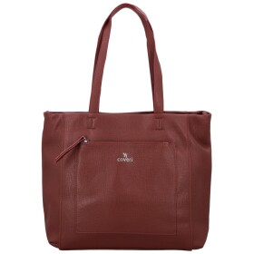 Módní dámská koženková kabelka na rameno Lamia, vínová