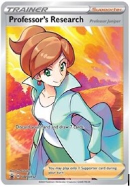 Pokémon karta Professor Juniper + tři běžné karty Juniper