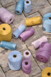 Ib Laursen Jutový provázek Yellow 100 m, žlutá barva, textil