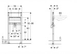 GEBERIT - Duofix Předstěnová instalace pro umyvadlo, výška 82-98 cm 111.485.00.2